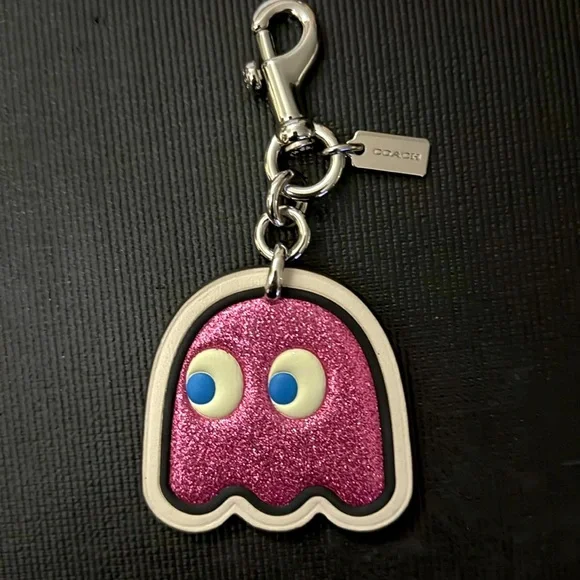 COACH MS PAC-MAN PINKY GHOST KEYCHAIN - Picture 8 of 8